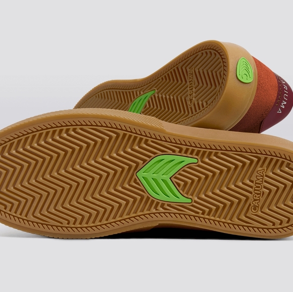 Cariuma Naioca Gum Picante Suede Off-White Logo Ruby Wine Sneaker - Picture 3 of 16